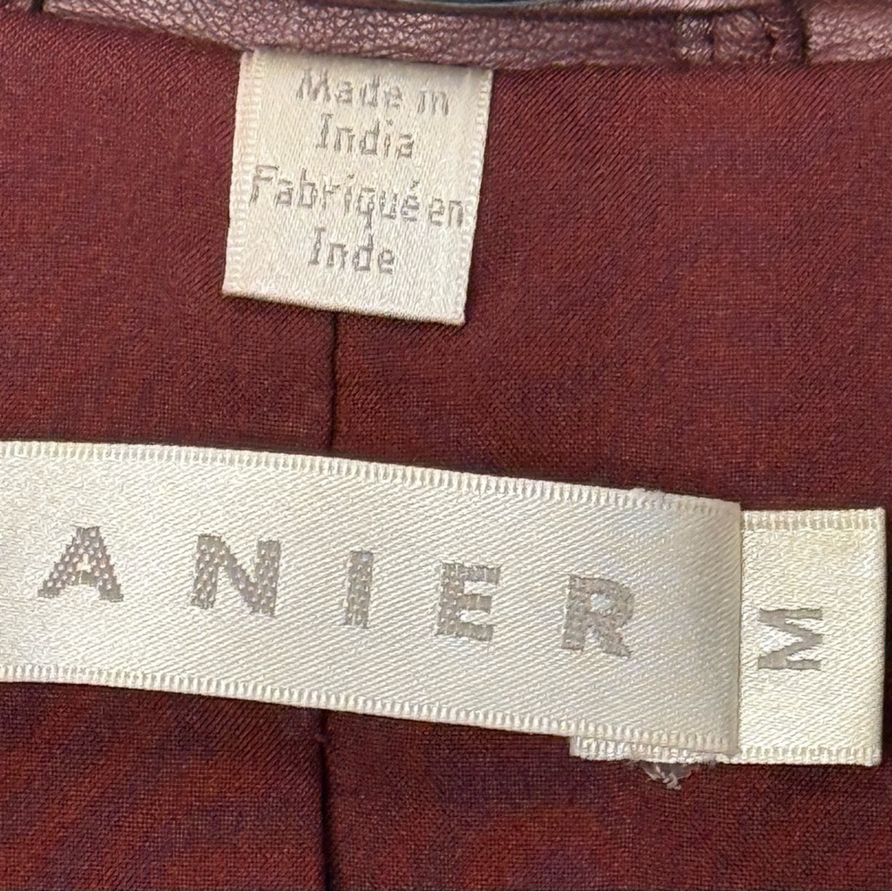 Danier Women's Red Leather Jacket size M - Picture 4 of 16
